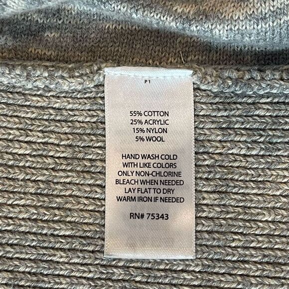 Dakini Womens Cardigan Open Front M‎ Gray Wool Blend Classic Cozy Comfort - Picture 5 of 8